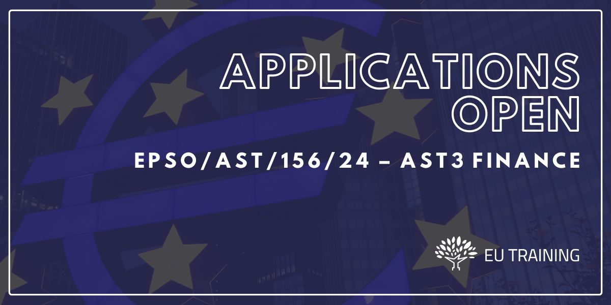 The Notice of Competition for the 2024 AST3 Finance exams was released by EPSO on 25 July.