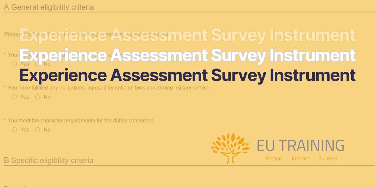 You can now use EASI to assess your own eligibility, available on EPSO competition profile pages.