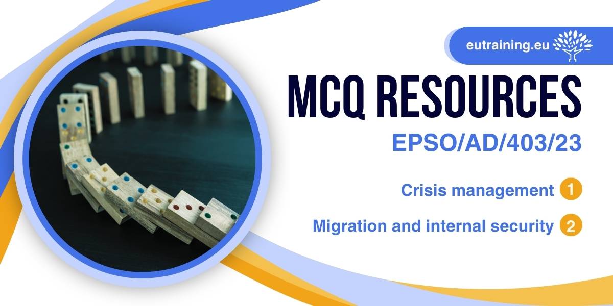 EU Training's test question writers used these resources for the Crisis Management & Migration and Internal Security MCQ.ts competition.