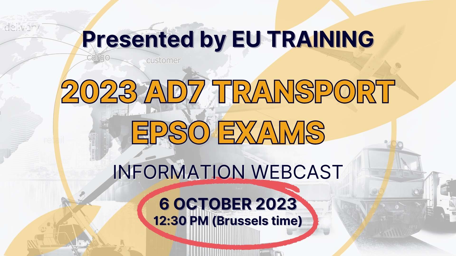 Join EU Training's free, live webcast to find out all about the EPSO Transport exams
