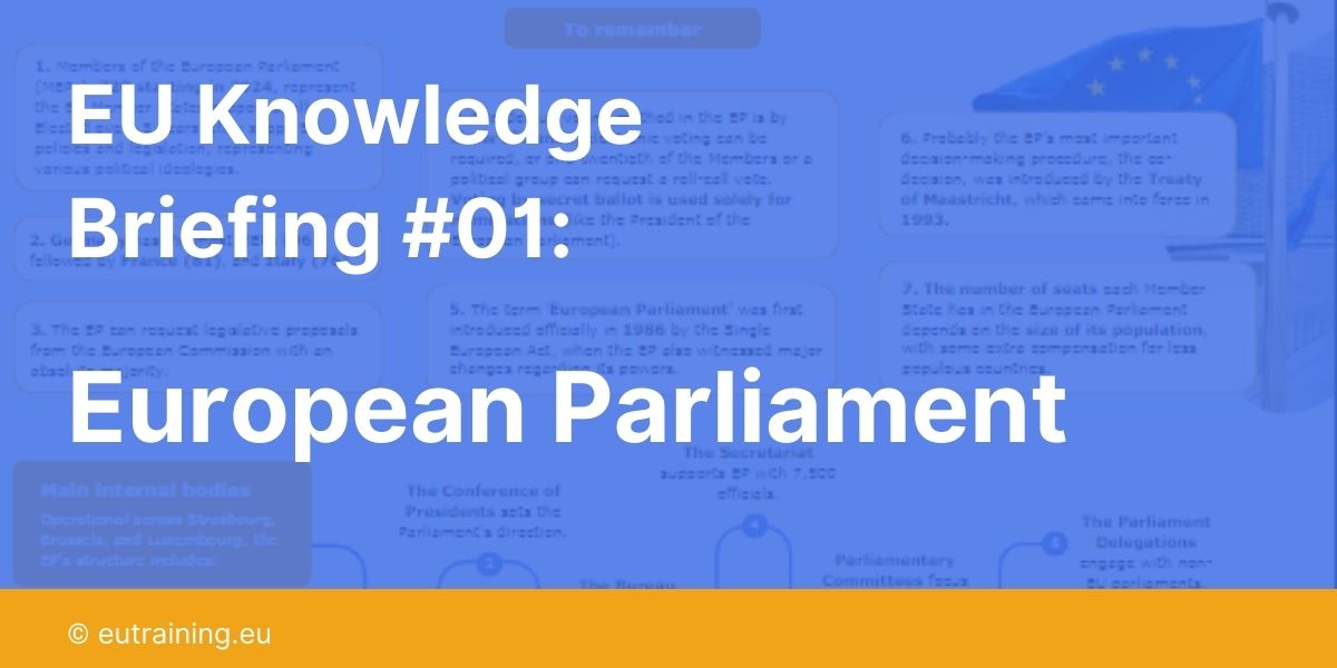 EU Training's new EU Knowledge Briefing series | Learn all about the EU parliament