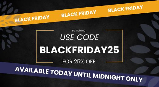 Black Friday discount on digital online products only: questions, webinars, case study simulations. NOT VALID for classroom training sessions, coaching or evaluations.