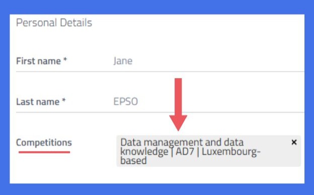 Update which EPSO competition you are preparing for in your EU Training profile.