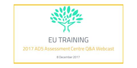 AD5 Assessment Centre Webcast Recording & Discount