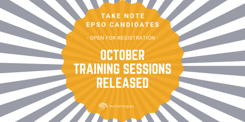 RELEASED! October 2022 EPSO Training Sessions