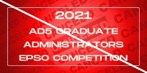 It's Official - No EPSO AD5 Generalist Competition in 2021