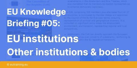 EU Knowledge Briefing 05 | Other institutions & bodies