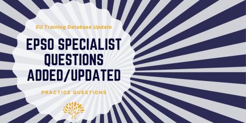 EPSO Field-Related MCQ | Questions Database Update